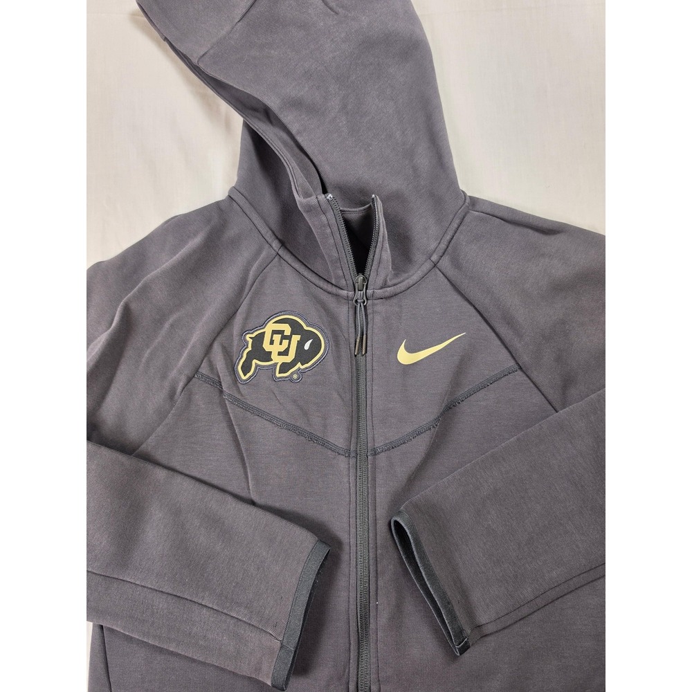 Colorado Buffaloes Hoodie Womens Medium Gray NCAA Football Nike Hooded Full Zip